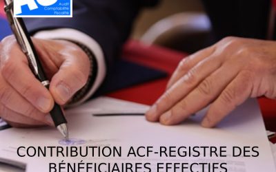 CONTRIBUTION ACF-REGISTRE DES BÉNÉFICIAIRES EFFECTIFS