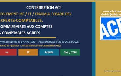 CONTRIBUTION ACF-RÈGLEMENT RELATIF À LBC-FT POUR LES CABINETS DE COMPTABILITÉ ET D’AUDIT